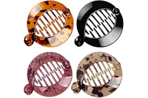 VYZUTR 4 fermagli a forma di banana francese, Banana Fish Clip Capelli,Clip a banana rotonde flessibili per coda di cavallo accessori per lo styling dei capelli per donne e ragazze