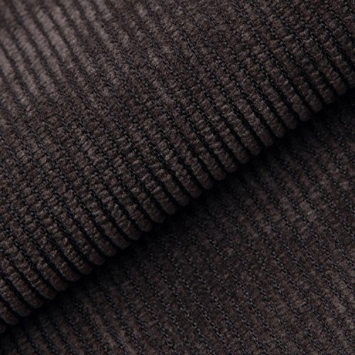 Baibu Einfach Dekorativ Sofa Kissenbezug Kissenhülle mit verdecktem Reißverschluss aus Kord in 10 modernen Farben und 6 Größen 80x80cm Braun - 2