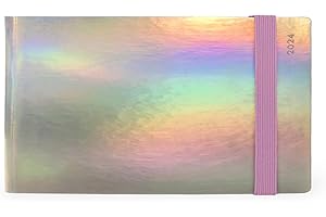Legami - Agenda Settimanale Ad Album Small, 13 Mesi, da Gennaio 2024 a Gennaio 2025, Chiusura con Elastico, Taschina finale, Rubrica estraibile, 14x8 cm, Colore Holo fairy