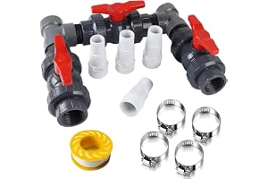 Piashow Bypass poolset, Ø 50 mm värmepump poolanslutningsset med 32 mm 38 mm slangar, pooluppvärmning värmepump soluppvärmning pool bypass set