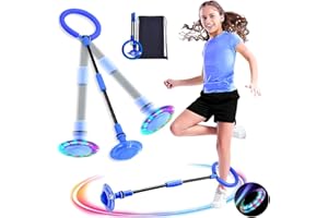 Cheville Skip Ball,Anneau de Saut de Cheville,Pliable Jouet d'Anneau de Saut de Cheville,Coloré Anneau de Saut Clignotant,Flash Saut Anneau Ball,Shine Cheville Skip Ball Dancing Ball Jouet