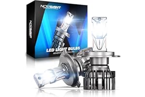NOVSIGHT H4 LED Lampadine per Auto 40000LM 6500K Luce Bianca Forte 140W 800% Luminosità Kit di Conversione per Fari Alogeni Auto Moto Anabbaglianti o Abbaglianti