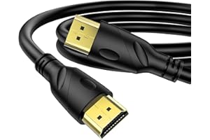 Jorenca 8K/4K câble HDMI 2m(HDMI 2.1,8k@60hz,48gbps&4k@120hz,18gbps) ultra rapide plaqué connecteur,retour Audio Ethernet,vidéo 8K/4k,Full hd1080p,3D-compatible HDTV,Blu-Ray,PC,Xbox, PS3/4/5/9,etc