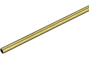 sourcing map Mosiężna rura okrągła 6 mm średnica zewnętrzna 0,5 mm grubość ścian 200 mm długość rura