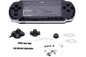 Niady Komplettes Ersatzgehäuse für Konsole, Gehäuse für PSP 3000 (schwarz)