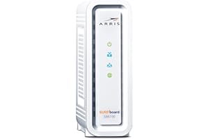 Arris Surfboard SB6121 DOCSIS 3.0 Kabelmodem (schwarz, 5,2 x 13,2 cm) Zertifiziert generalüberholt weiß Max Download-Geschwindigkeit: 1,4 Gbit/s