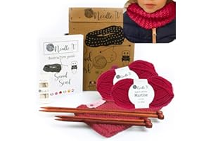 Needle It® Kit de punto para principiantes con agujas de tricotar - Snood para tejer uno mismo - Para niños o adultos - Idea de regalo - Ocio creativo -