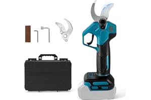 ROADTIME Akku Astschere kompatibel mit Makita 18V Batterie, Bürstenlose Baumschere mit 2 Gängen, Digitalanzeige, 30mm Schnittdurchmesser, Schleifstein und Ersatzklingen (ohne Akku)