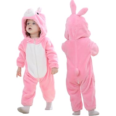 Grenouillère Bébé Hiver Unisexe - Animaux Mignons, 0-36 Mois - Combinaison Pyjama Avec Fermeture éclair