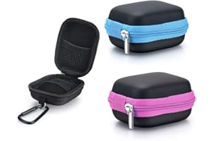 QUUPY Tragetasche für ätherische Öle, tragbar, Reisegröße, Rollflaschen, ätherische Öle, Aufbewahrungstasche, Hartschalenkoffer für Organizer, 3 Stück