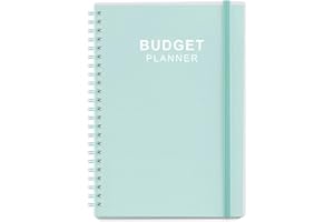 NOKINGO Budget Planner - Monthly Finance Organizer with Expense Tracker Notebook to Manage Your Money Effectively, Undated Finance Planner/Account Book, Start Anytime, 1 Year Use, A5, Teal