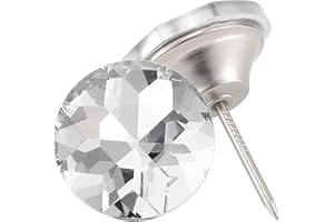 TsunNee 60PCS Crystal Head Upholstery Nails, 20mm Decorative Upholstery Tacks for Sofa Bed Headboard Wall Furniture DIY Crafts Decoration