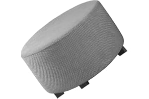 FAiruo Puff Jacquard Sofá Protector-Otomana Redondo Funda -Terciopelo Elástica Fundas-Taburete Sofá Cubierta-para Otomano Reposapiés Protectora Suave (Color : #58, Size : 50cm-58cm)