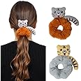 Radhu & Kabby Cat Hair Scrunchies for Women/Girl | Comfortable Ponytail Holder | Hair Tie | Girls Hair Accessories | Same As Pic | Fur Hair Scrunchie | Cute And Soft | 2 Pcs