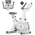 Lifelong Fit Pro Magnetic Spin Bike with 8kg Flywheel,Self-Power Generator, Indoor Cycle for Home Gym with Adjustable Resistance, Touch Screen Display, LED Light & Heart Rate Sensor – Max Wt. 120 kg