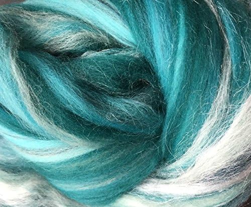 Merino Felting Wool with Silk - Marine Vein