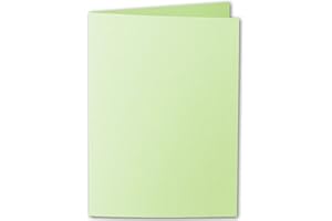 ‎ARTOZ ARTOZ 25x DIN A6 Faltkarten - Birkengrün (Grün) - 105 x 148 mm Karten blanko zum selbstgestalten - 220 g/m² gerippt