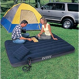 Intex 68765E Materasso Matrimoniale con Pompa Manuale, 152 x 203 x 22 cm, Blu - immagine 9