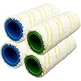 AiLomey 4 Pack Rollers Brush Set for Kärcher FC3 FC5 FC7 FC3D Cordless Hard Floor, Multi-Surface Roller Set, Yellow