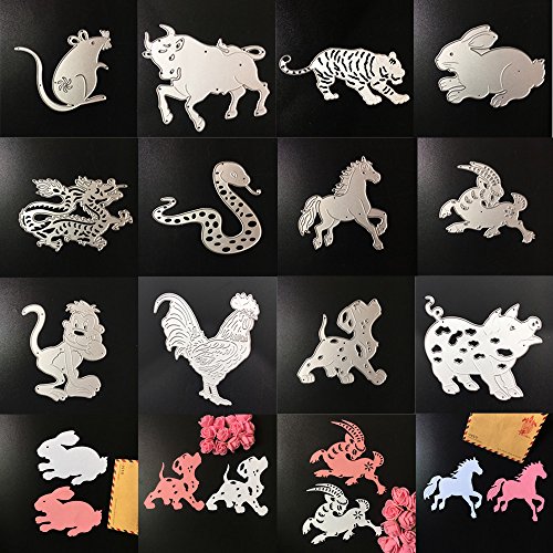 Cutting Dies, Metall Schablone DIY Scrapbooking Prägen Album Papier Karte Handwerk by FEITONG (1PC, G) - 5