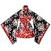 Produktbild tzm2016 Flower Sakura Druck Kimono Robe Yukata japanischen Kleid, Frauen Cosplay Lolita Kostüm japanische Kimono Anime Kostüme,Nette Frauen Anime Cosplay Französisch Maid Schürze Kostüm S
