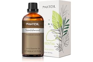 PHATOIL Huile Essentielle Bois de Santal 30 ml, Pure Naturelle Huile Essentielle Santal pour Diffuseur Aromathérapie, Huile Parfumée pour Humidificateur