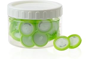 LABFIL 30 pezzi Filtro per Siringa Membrana PES Diametro 25 mm, Dimensione dei Pori 0,22um, Filtro ad Ago HPLC e GC, Filtrazione di Laboratorio ad Alta Produttività per Biomed Scientific