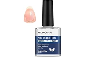 Morovan Rafforzatore per unghie: Nail Care Ridge Filling Strengthener Nail Hardener Clear Nail Varnish Strengthener per unghie danneggiate Smoothing Base Coat 15 ml