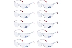 MSK Production IC RED Clear - Lot de 10 - lunettes de protection - lunettes de travail protection - lunettes de sécurité - protection des yeux - lunettes de sport - lunettes de cyclisme