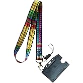 Stormistoretr Black Periodic Table Neck rope Horizontal Black Card Holder