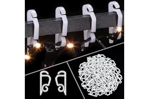 Vikdio 120 Pcs Gutter Hooks for Outdoor Lights, Christmas Lights Clips, Outdoor Lights Clips Hang Hooks Mount to Shingles Gutters Sticks on Christmas Halloween Garden Tree Home Decor