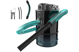 Cecotec Aspirateur à Cendres de 15 litres Conga Ash 7000 Liberty. 120W de Puissance, Grande Autonomie grâce à sa Batterie 18V, Filtre avec Maille métallique, Finitions en Acier Inoxydable