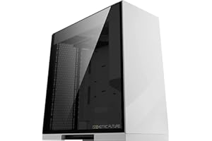 Geometric Future M8 Lohan White Mid Tower E-ATX/ATX PC Case, pionowy kanał powietrzny, obsługa grzejnika 420/360, pionowy uchwyt GPU, biały, GEO-M8-LOW