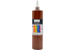 SÜDOR Peinture acrylique 500 ml – Peinture acrylique de qualité supérieure pour artistes, travaux manuels (marron)