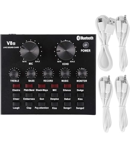 Changeur De Voix Lancoon Avec 8 Effets Vocaux Et 8 Sons - Compatible PC, PS4, Téléphone - Idéal Streaming Et Jeux