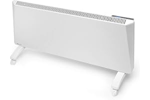 Radialight Sirio Radiatore Elettrico a Convezione Naturale Portatile Basso Consumo Controllo Digitale dei Consumi e della Temperatura Programmabile Protezione Umidità IP24 (2000W)