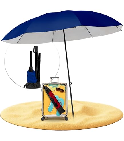 Teorema Sonnenschirm Für Strand & Garten – 180 Cm Durchmesser, Neigbar, Inkl. Tragetasche