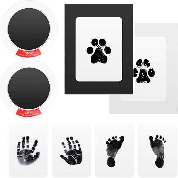 QGGTQG Pfotenabdruck Set Für Hund & Katze – Mit Rahmen, Ton Und Zubehör Für Bleibende Erinnerungen (auch Für Babys)