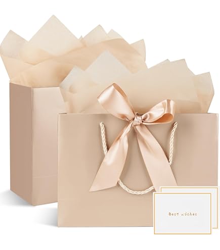 AMFUN Lot de 2 Pochettes Cadeaux avec Anse, Sacs Cadeaux en Papier Avec Ruban d'Arc, Pochettes en Papier avec Anse, Emballage Cadeau pour Noël, les Anniversaires, Mariages, Fête(Blanc Bord Noir AMFUN Lot de 2 Pochettes Cadeaux avec Anse, Sacs Cadeaux en Papier Avec Ruban d'Arc, Pochettes en Papier avec Anse, Emballage Cadeau pour Noël, les Anniversaires, Mariages, Fête(Blanc Bord Noir