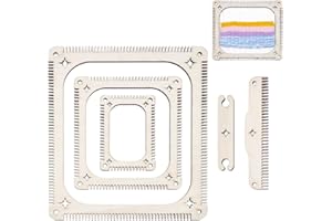 NBEADS 5 Pcs Weaving Loom Kit, Rectangle Weaving Loom Kit with Comb and Tools for Beginners and Weaving Enthusiasts