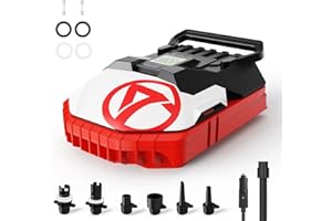 GICLE Bomba Paddleboard Bomba de aire eléctrica de doble etapa Sup, DC 12V Car Connection with Auto-Off, para Paddle Board, Kayak, Barco