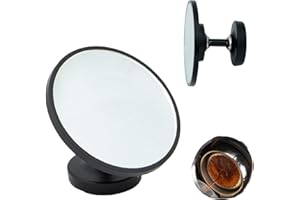 MiiCoffee Specchio Espresso Shot per Portafilter senza fondo (nero) - 62 mm - Senza cornice - Acciaio inossidabile - Minimalista - A parete - 1 pezzo