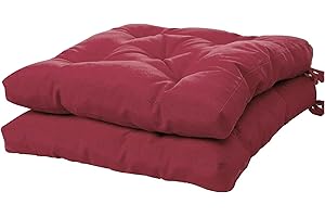 Viste tu hogar Pack 2 Stuhlkissen, 45x45x5 cm, Dreidimensionaler Effekt, Füllung aus 100% Polyester, Ideal für Esszimmer, Terrasse, Wohnzimmer, Farbe Bordeaux