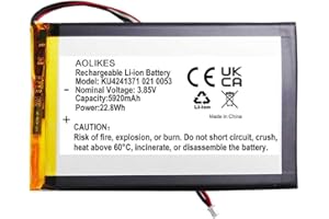 AOLIKES Zamiennik baterii litowo-jonowej 5920 mAh 3,85 V do SteelSeries Apex Pro TKL Wireless/Gen 3/Apex Pro Mini Wireless - Hypermagnetyczna klawiatura do gier do ładowania - rozszerzone zastosowanie o dużej