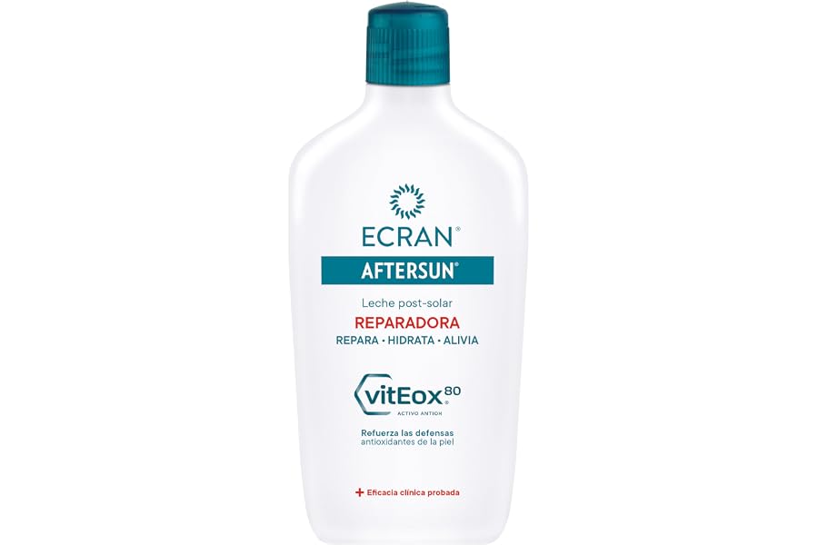 Ecran - Aftersun Leche Post Solar Reparadora para todo Tipo de Pieles, Hidrata, Calma, Alivia y Repara, Textura Ligera y Rápi