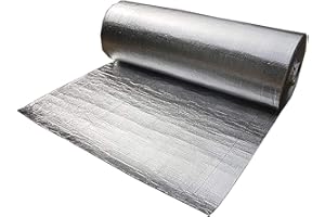 ZAURBA Rouleau D'isolation Réfléchissant la Chaleur, Isolant Thermique Mur, pour Radiateur Sol Toit Mur Feuille Isolante Papier Isolant Double Film Double Bulle Barrière de Vapeur (Size : 1x3m)