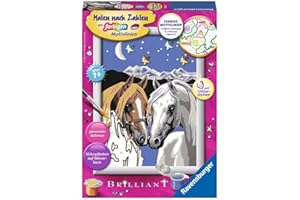 Ravensburger Malen nach Zahlen 28024 - Pferdeliebe - Malen nach Zahlen für Kinder ab 7 Jahren, Pferde Geschenk