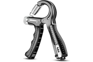 Mallez Pinza Mano Contatore, 10-60kg Attrezzi per Allenamento di Mani- Pinza Regolabile per la Mano, Gripper Mano per la Palestra e l'Allenamento Quotidiano