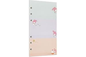 Zelten 40 Sheets 80 Pages Colorful Loose Leaf Punched Paper Refills Paper for 6 Hole Binder Personal Organizer Diary Notebook Refillable Planner (A6, Melody)