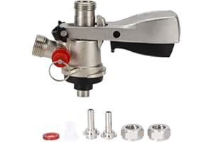 Buachois Erogatore di Birra alla Spina Tipo S,con Valvola Limitatrice di Pressione di Sicurezza Birra alla Spina Rubinetti,Filettatura Maschio G5/8,Attacco per Rubinetto del Fusto